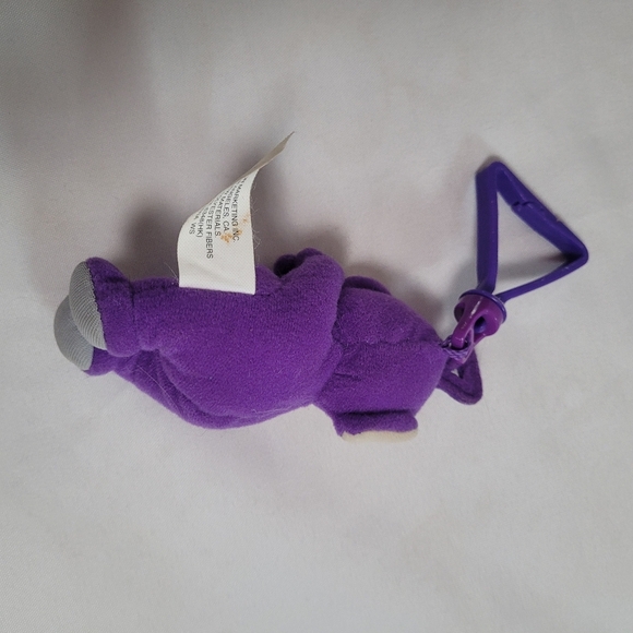 Vintage Teletubbies Purple Tinky Winky Hugger Clip On McDonalds 2000 Plush Toy - Picture 6 of 9